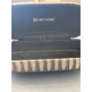 Brendel Eyeglass Case Hard Shell Snake Embossed Brown Clamshell